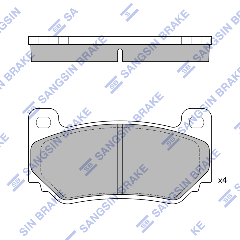 Передние тормозные колодки Sangsin SP2218
