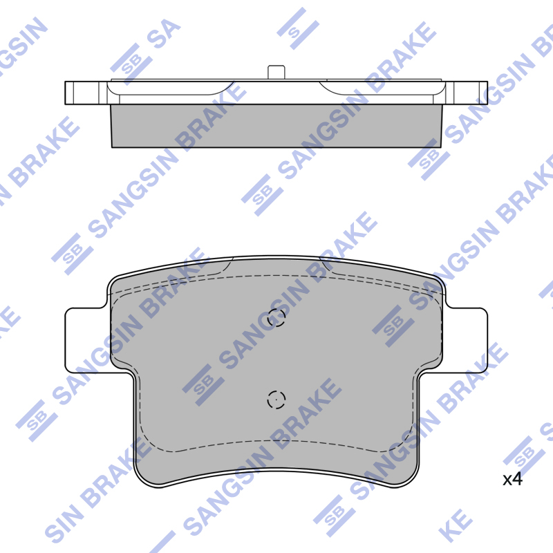 Передние тормозные колодки Sangsin SP2226