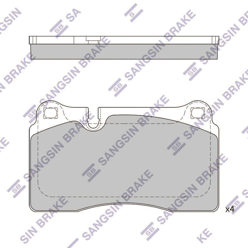 Передние тормозные колодки Sangsin SP2231