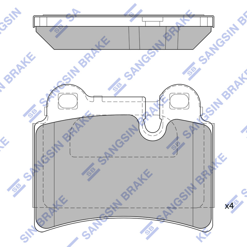 Задние тормозные колодки Sangsin SP2232