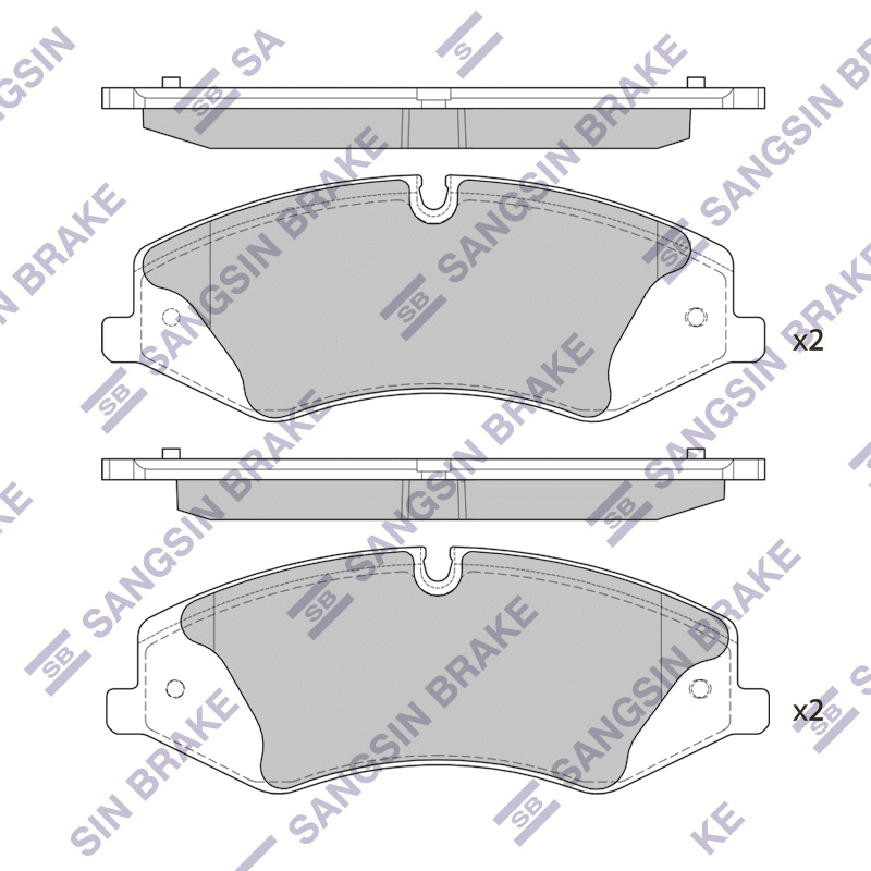 Передние тормозные колодки Sangsin SP2233