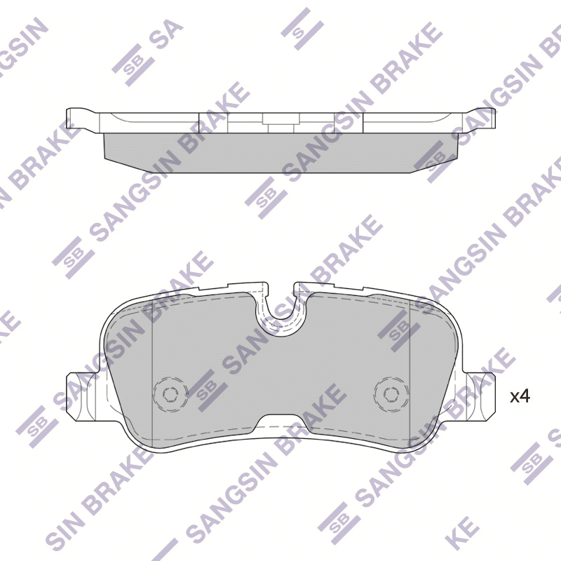 Задние тормозные колодки Sangsin SP2234