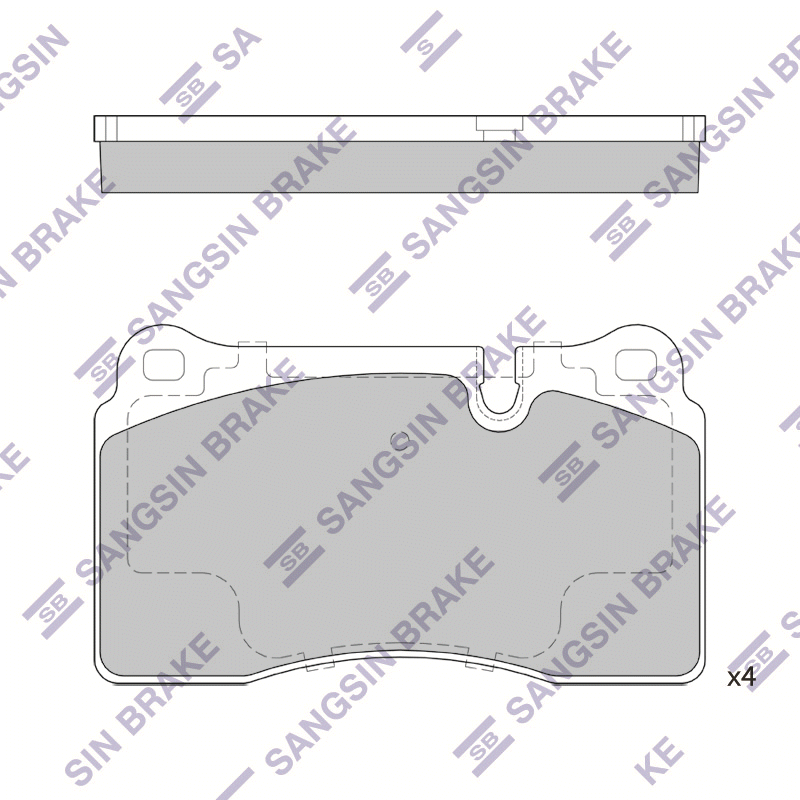 Передние тормозные колодки Sangsin SP2235