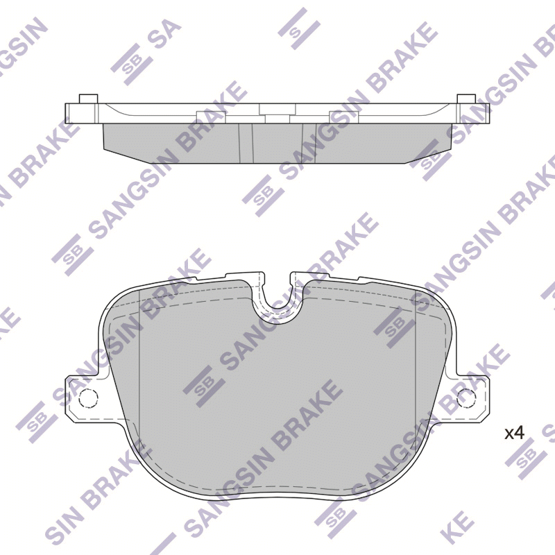 Задние тормозные колодки Sangsin SP2237