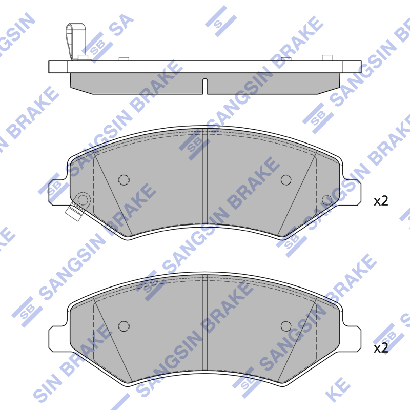 Передние тормозные колодки Sangsin SP2241