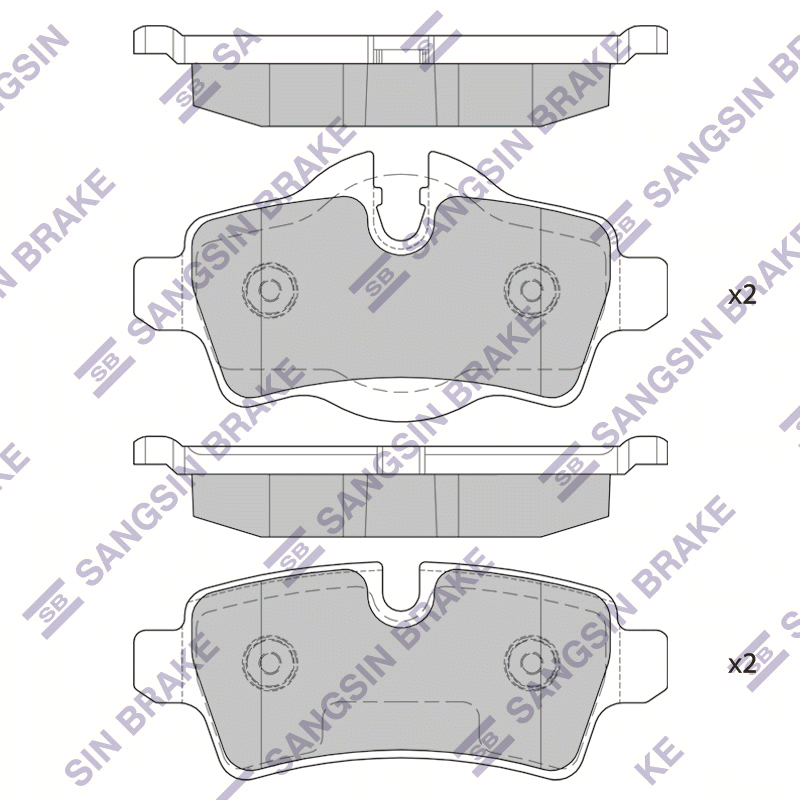 Задние тормозные колодки Sangsin SP2246