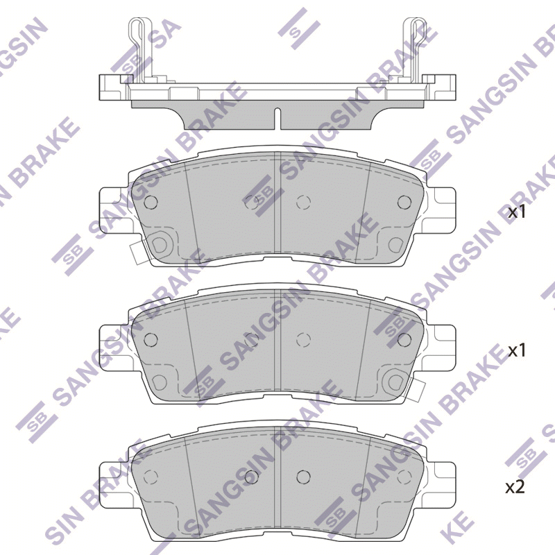 Задние тормозные колодки Sangsin SP2247