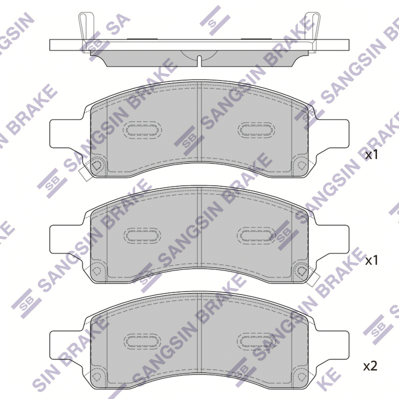 Передние тормозные колодки Sangsin SP2248