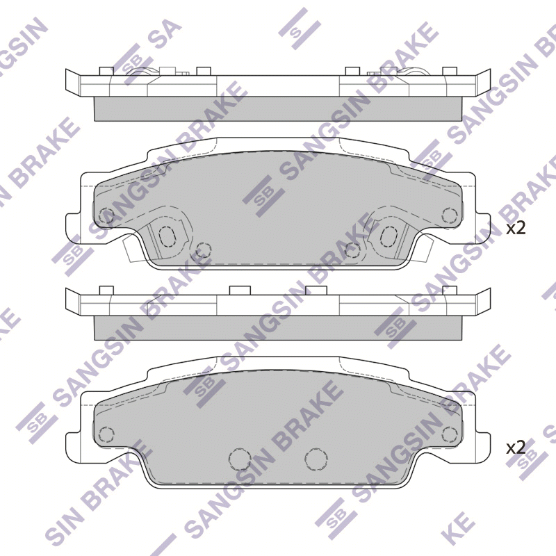 Передние тормозные колодки Sangsin SP2249