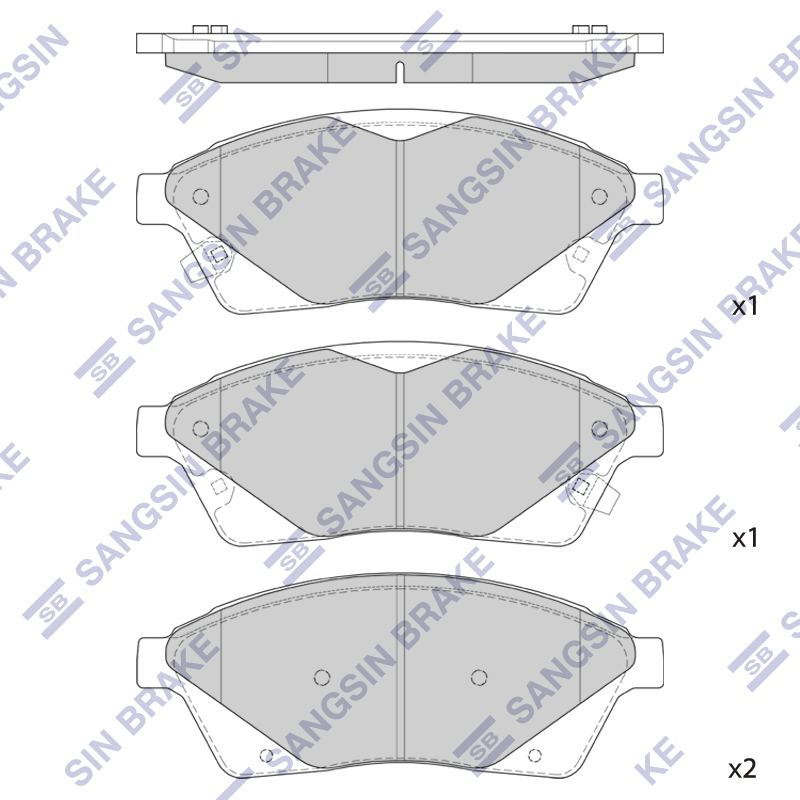 Передние тормозные колодки Sangsin SP2251