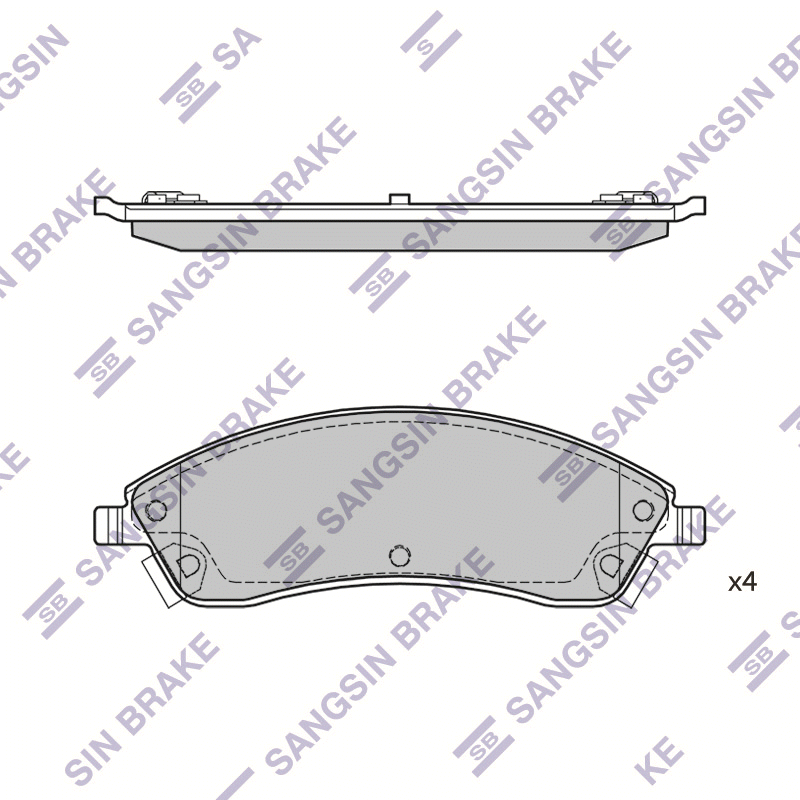 Передние тормозные колодки Sangsin SP2253