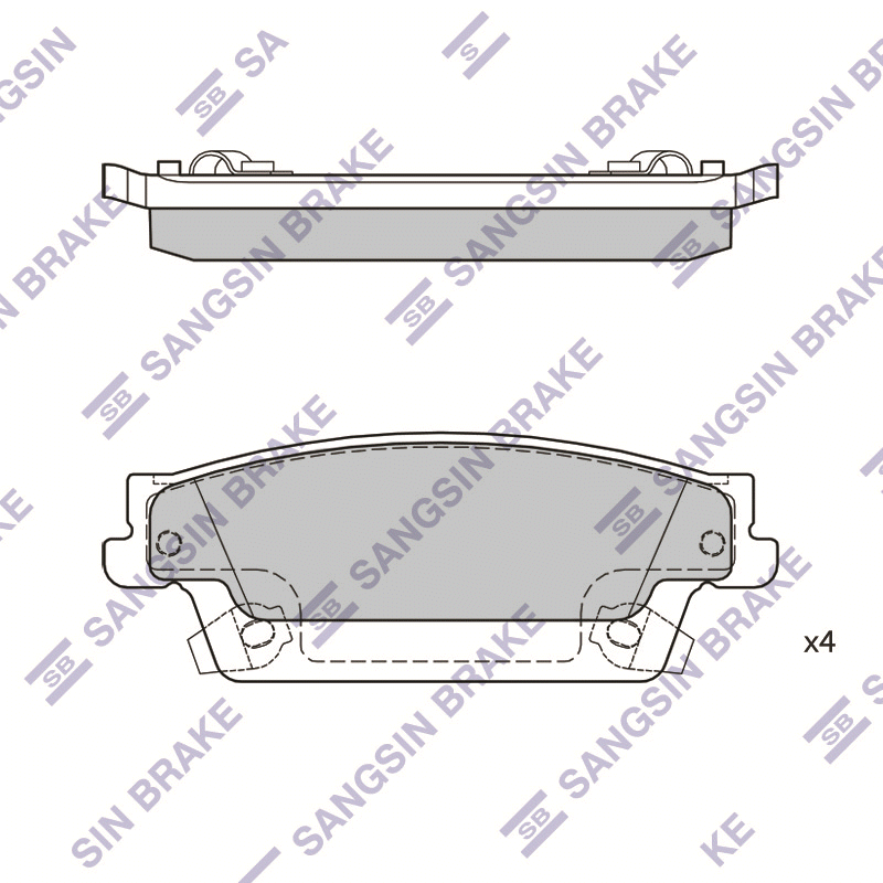 Передние тормозные колодки Sangsin SP2254