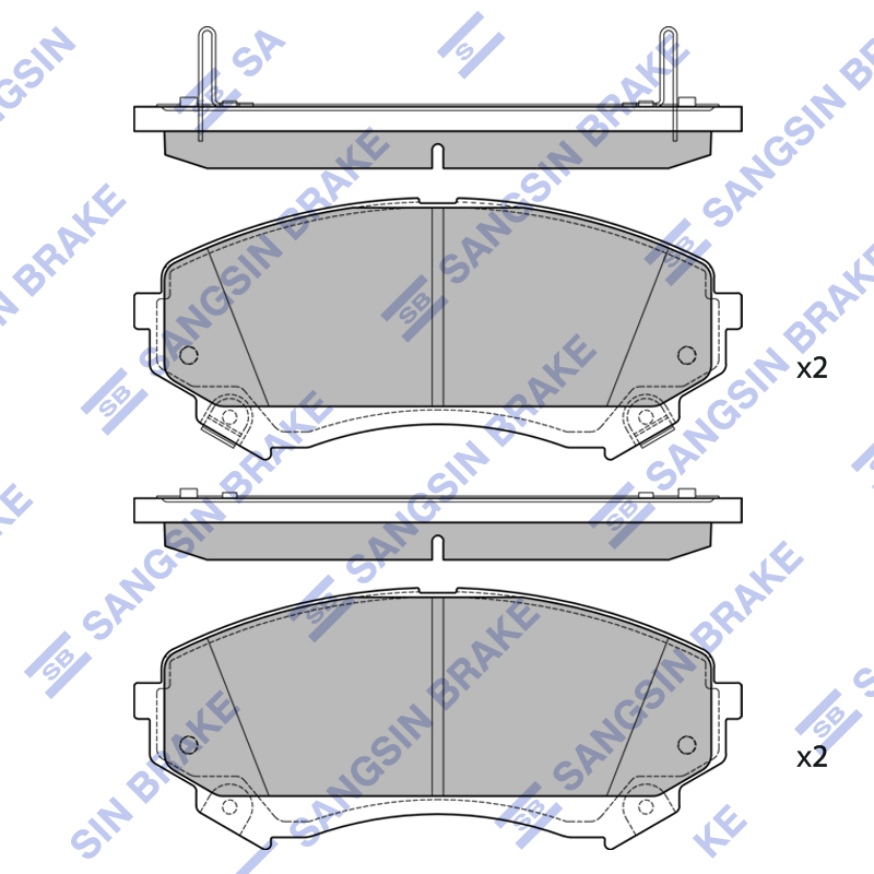 Передние тормозные колодки Sangsin SP2257