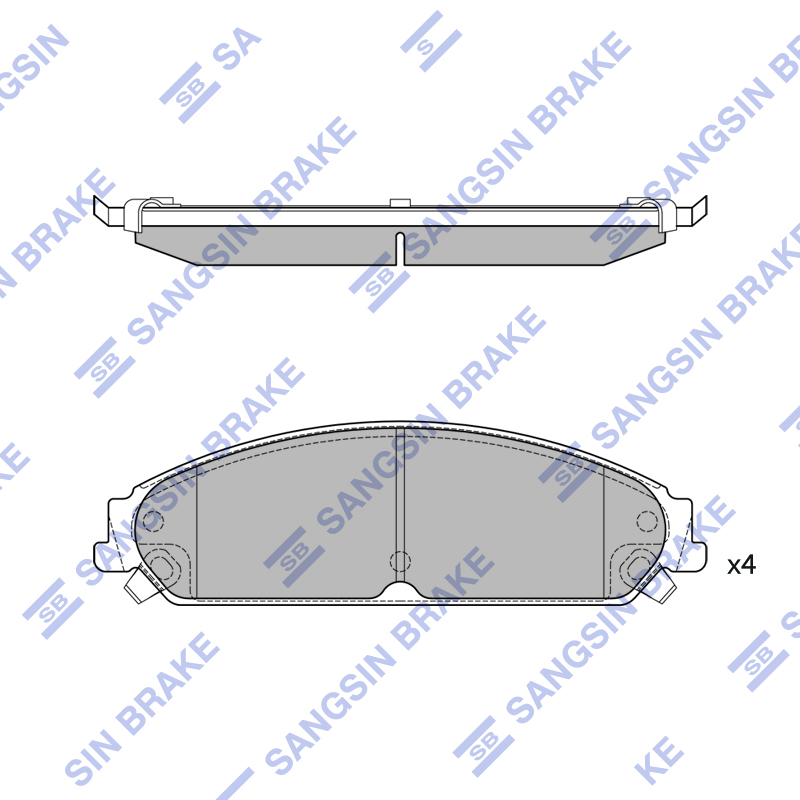 Передние тормозные колодки Sangsin SP2258