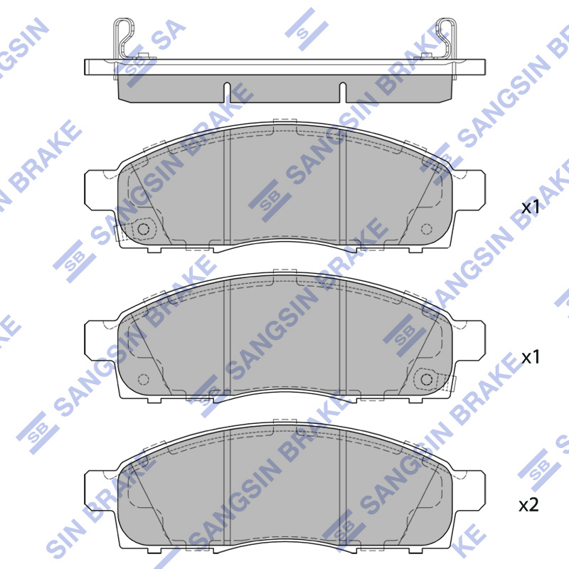 Передние тормозные колодки Sangsin SP2267