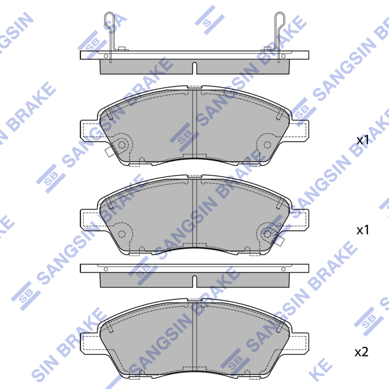 Передние тормозные колодки Sangsin SP2276