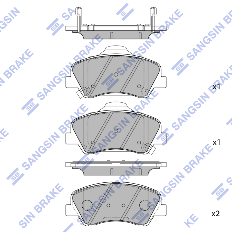Передние тормозные колодки Sangsin SP2277