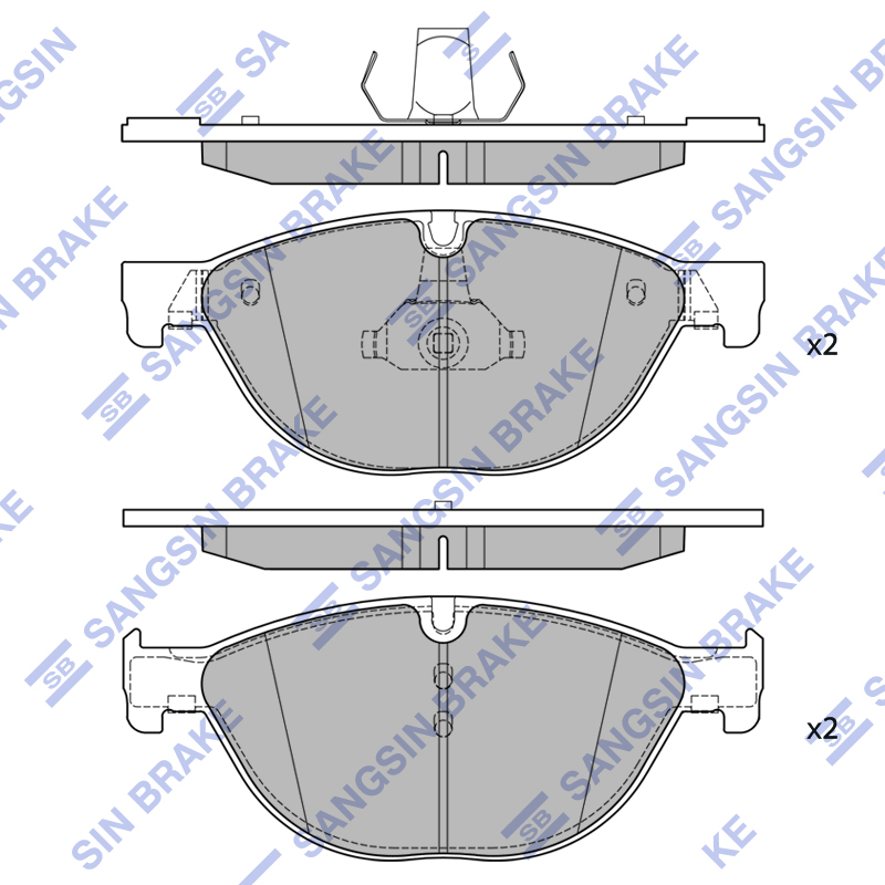 Передние тормозные колодки Sangsin SP2278
