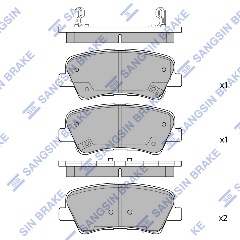 Задние тормозные колодки Sangsin SP2282