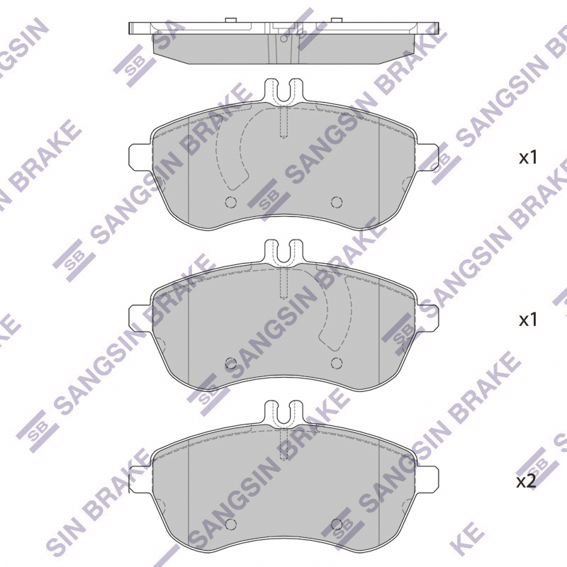 Передние тормозные колодки Sangsin SP2284
