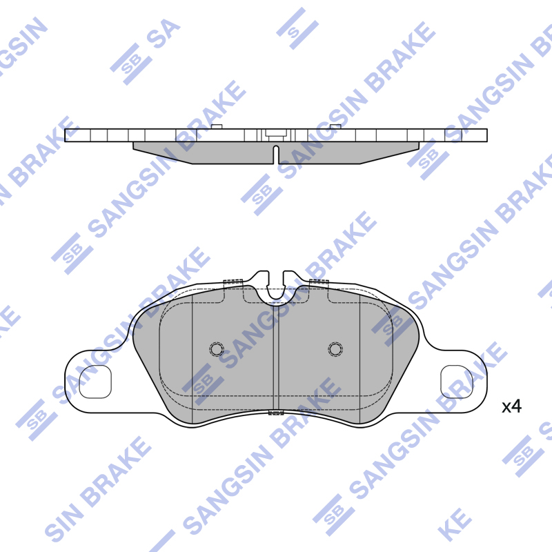 Передние тормозные колодки Sangsin SP2291