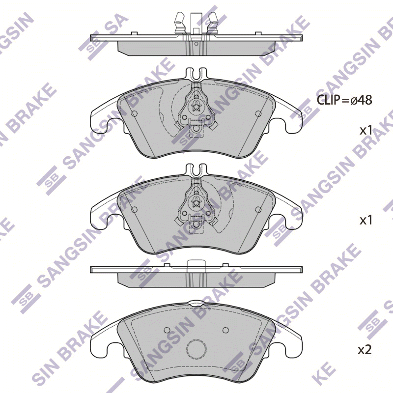 Передние тормозные колодки Sangsin SP2292