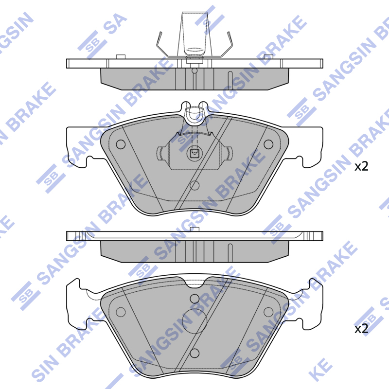Передние тормозные колодки Sangsin SP2293