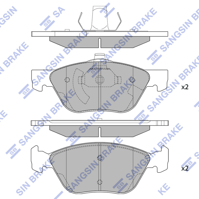 Передние тормозные колодки Sangsin SP2294