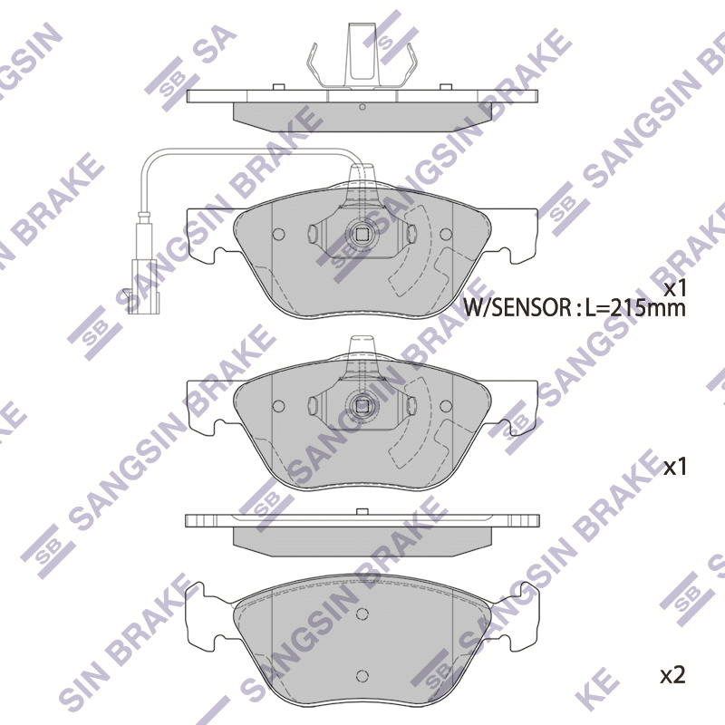 Передние тормозные колодки Sangsin SP2294A