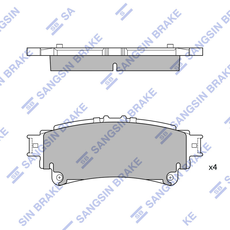 Задние тормозные колодки Sangsin SP2296