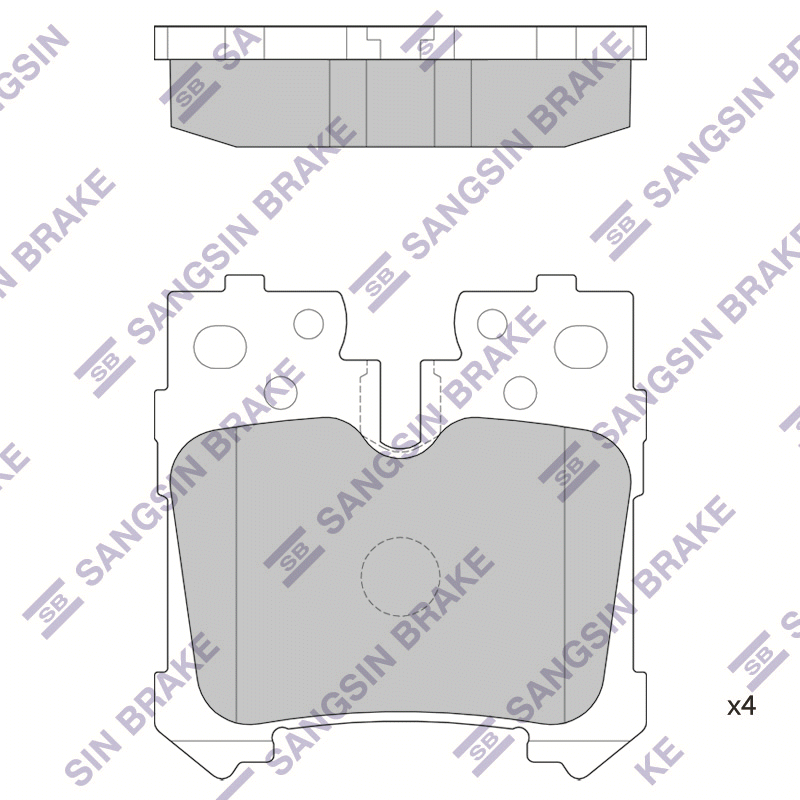 Задние тормозные колодки Sangsin SP2301