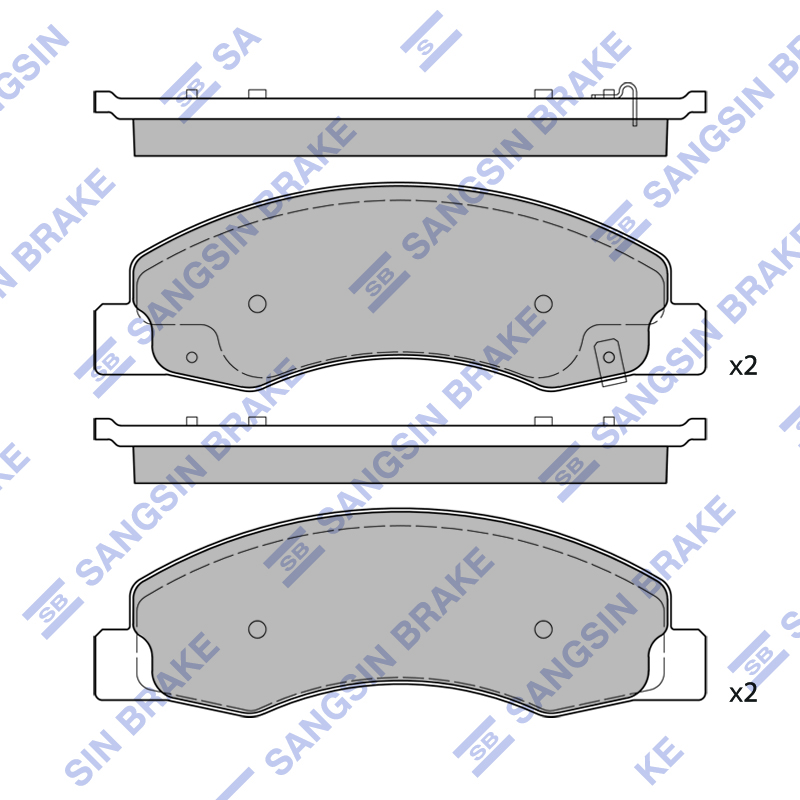 Передние тормозные колодки Sangsin SP2306