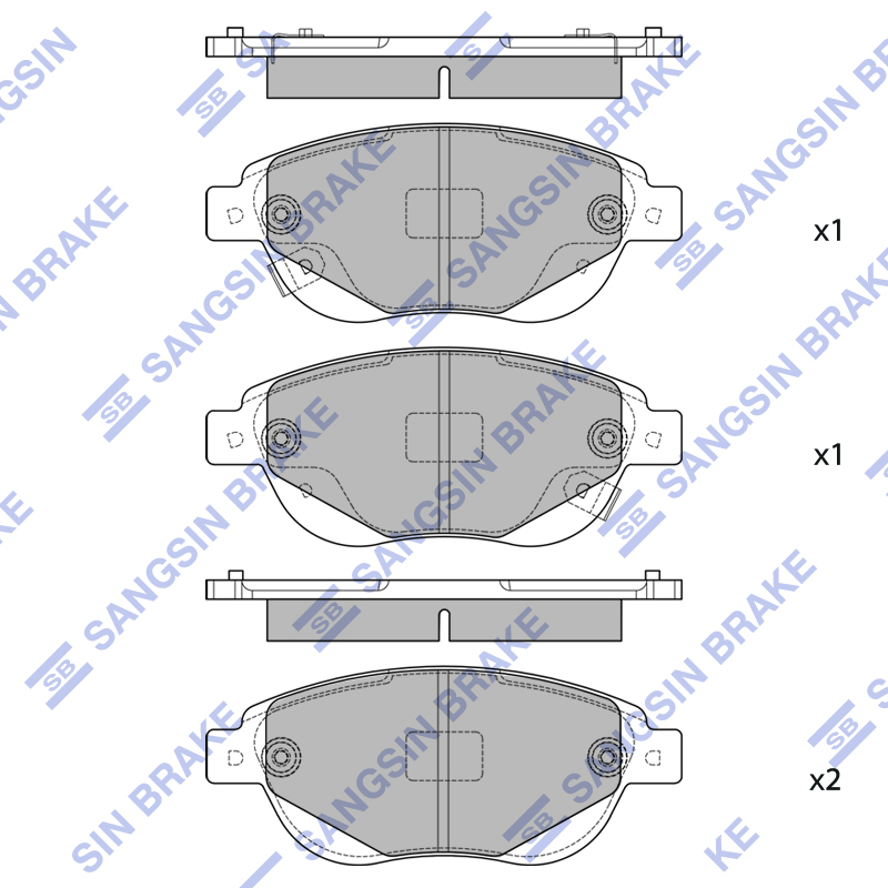 Передние тормозные колодки Sangsin SP2310A