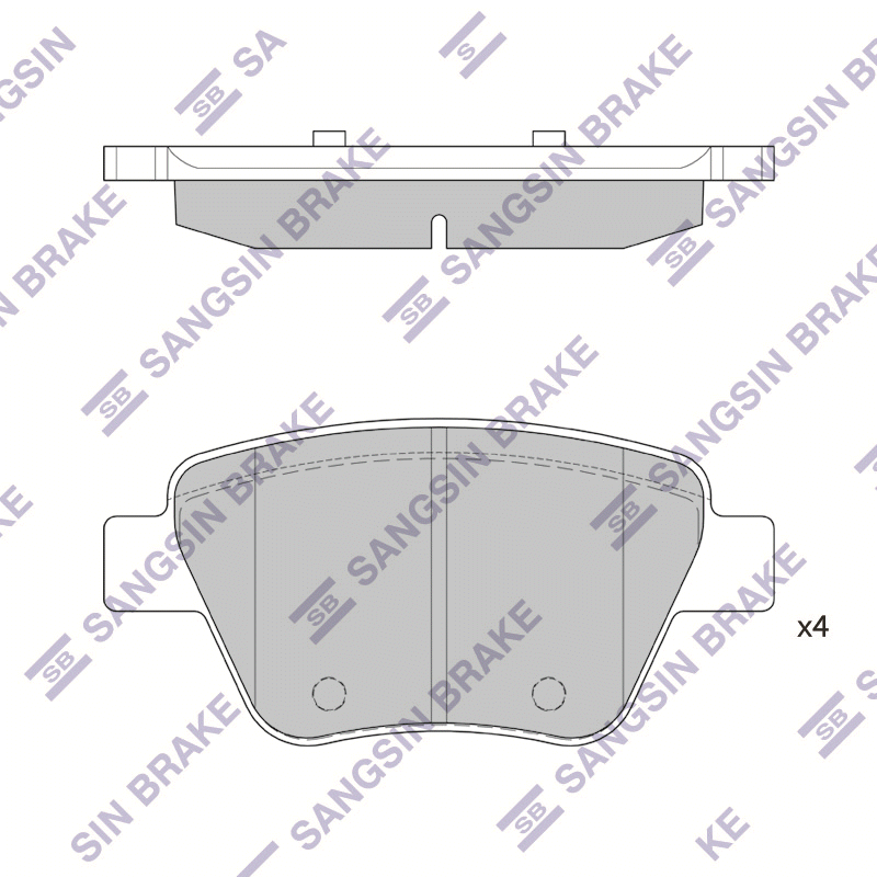 Задние тормозные колодки Sangsin SP2314