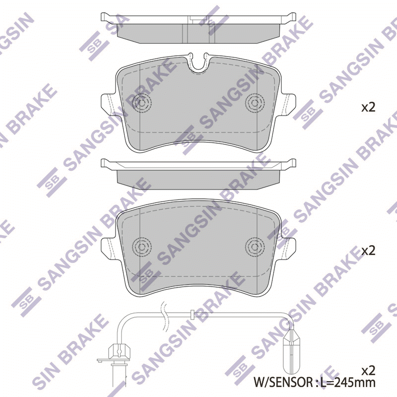 Задние тормозные колодки Sangsin SP2317