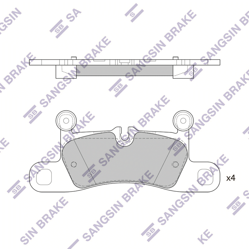 Задние тормозные колодки Sangsin SP2319