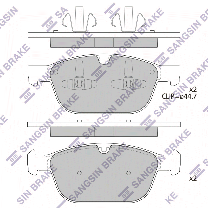 Передние тормозные колодки Sangsin SP2320