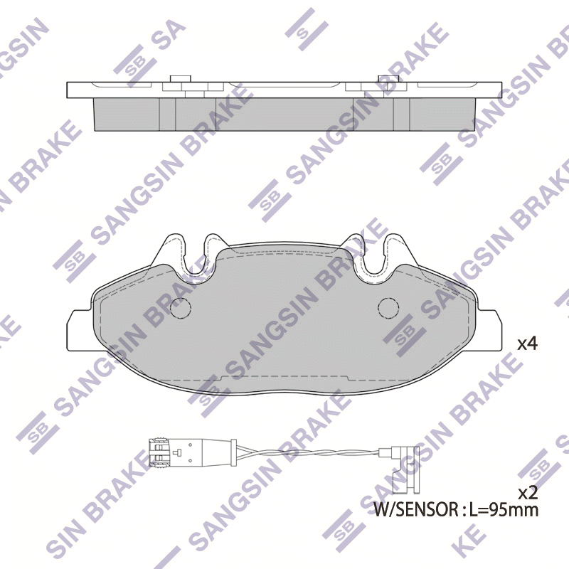Передние тормозные колодки Sangsin SP2331