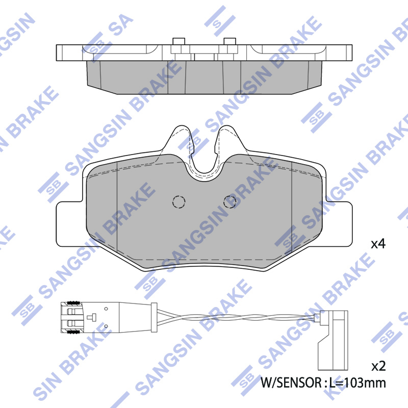 Передние тормозные колодки Sangsin SP2332