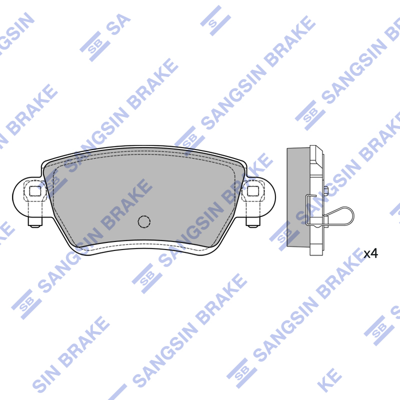 Передние тормозные колодки Sangsin SP2350