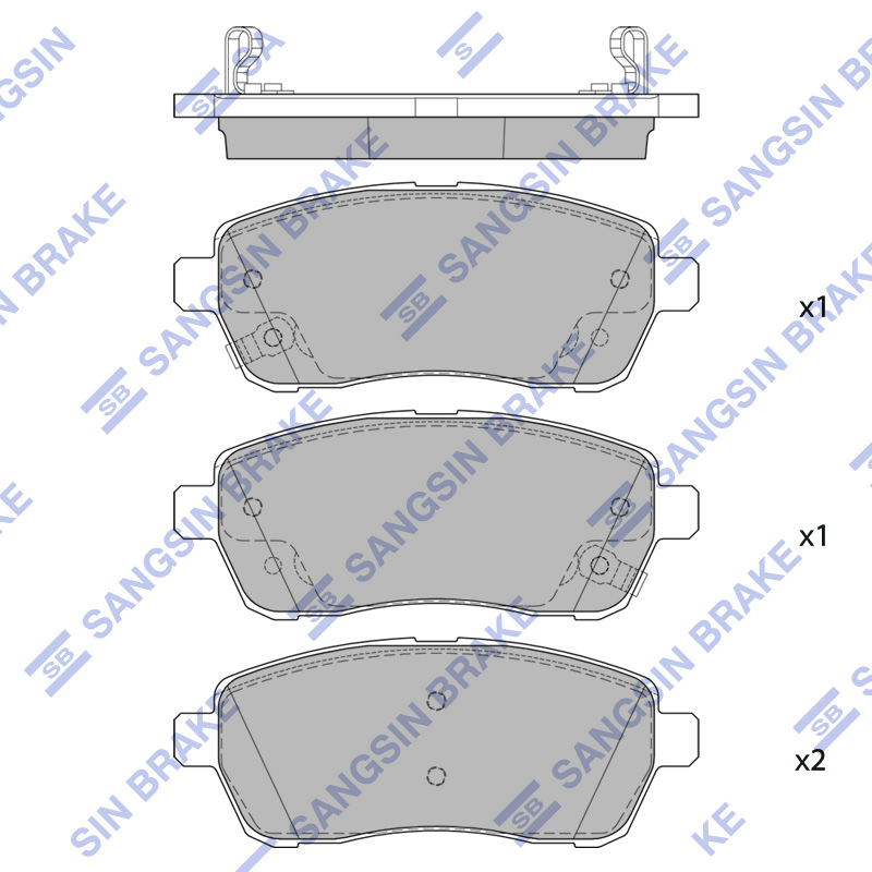 Передние тормозные колодки Sangsin SP2356