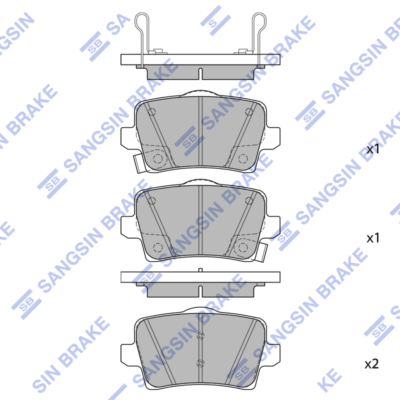 Передние тормозные колодки Sangsin SP2357