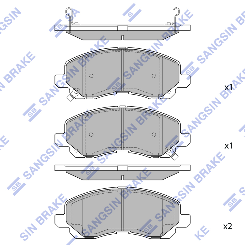 Передние тормозные колодки Sangsin SP2371