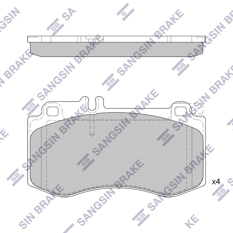 Передние тормозные колодки Sangsin SP2378