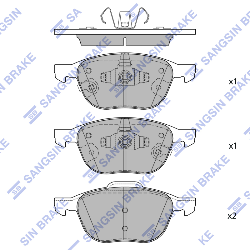 Передние тормозные колодки Sangsin SP2384