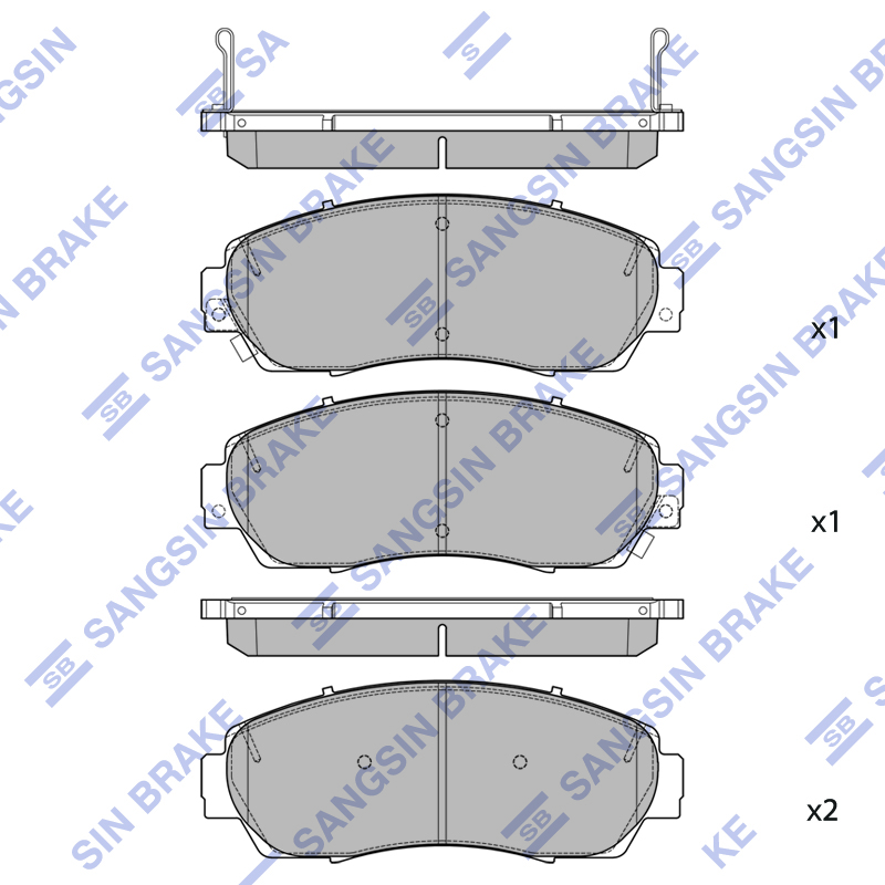 Передние тормозные колодки Sangsin SP2387