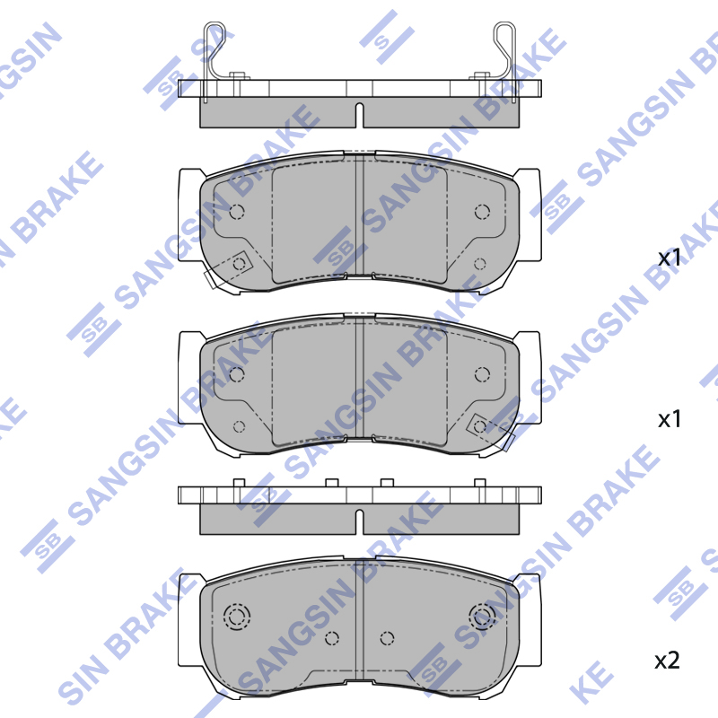 Передние тормозные колодки Sangsin SP2391