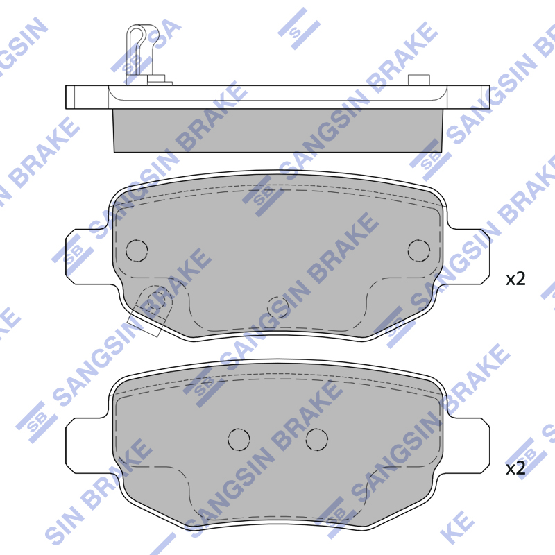 Передние тормозные колодки Sangsin SP2394