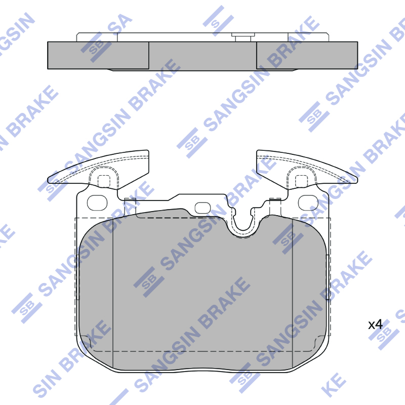 Передние тормозные колодки Sangsin SP2402
