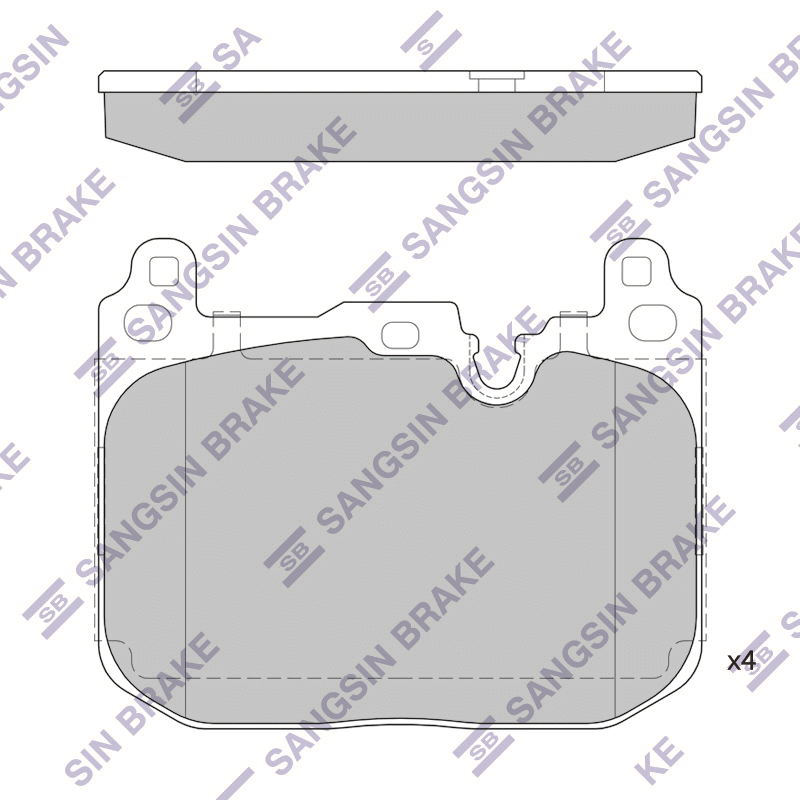 Передние тормозные колодки Sangsin SP2402A
